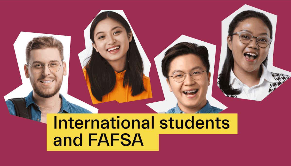 Diverse group of international students
