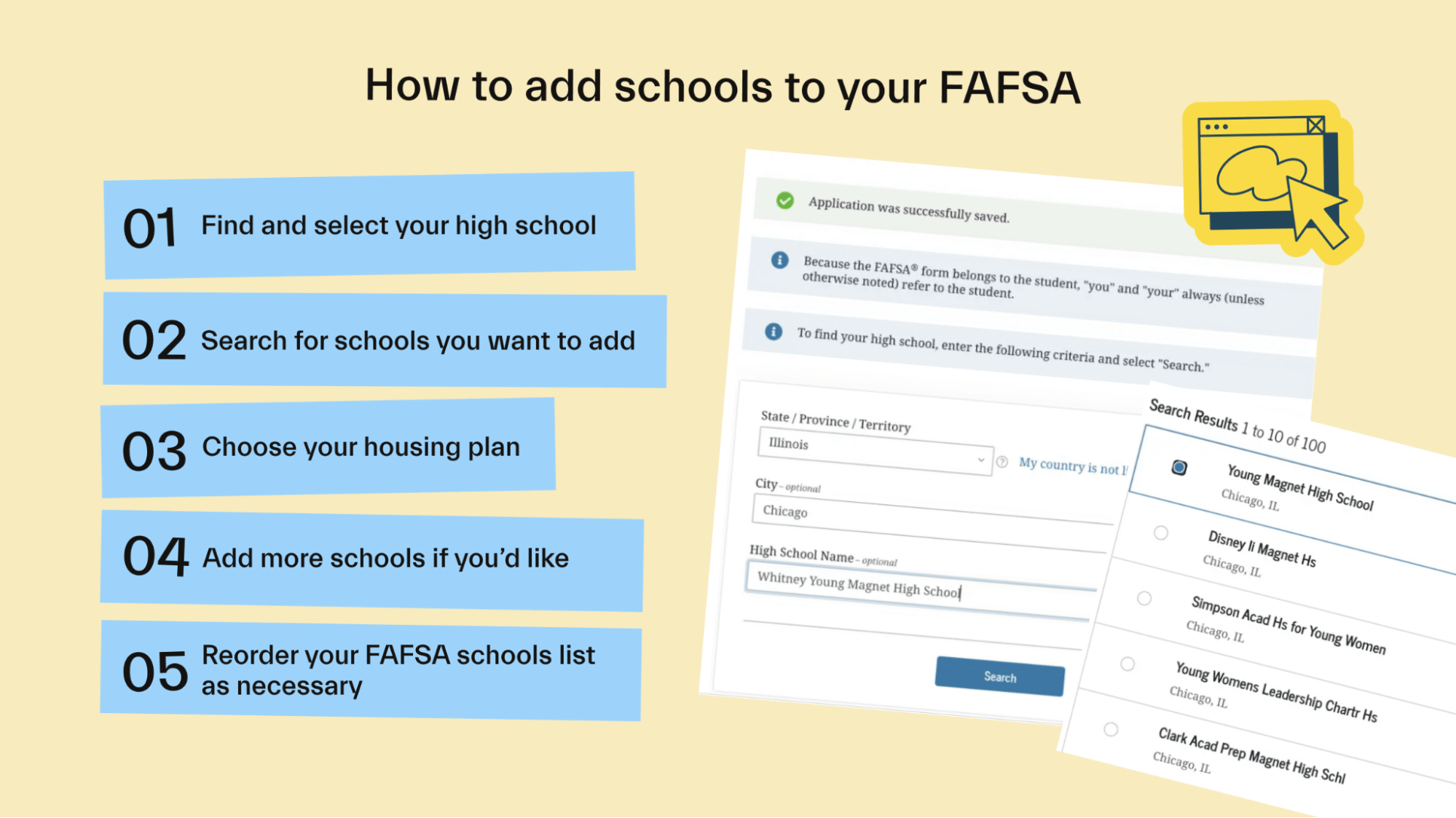 How to Add Schools to FAFSA