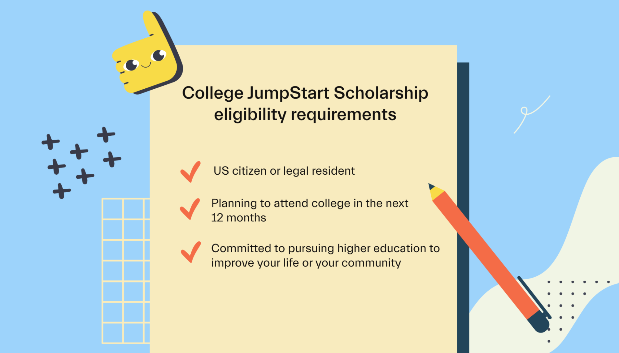 College JumpStart Scholarship eligibility requirements