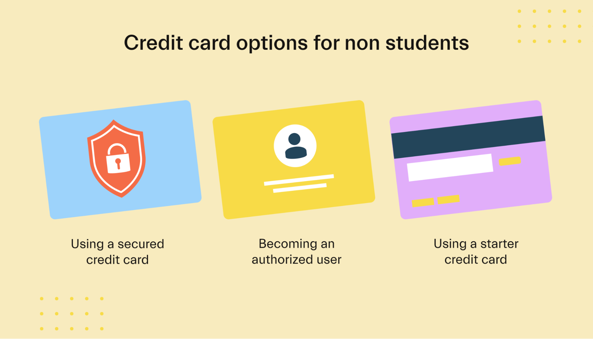 Credit card options for non students